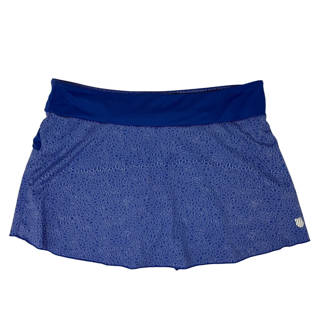 K-Swiss Tennis Golf Skirt Skort Built in Shorts Activewear Blue Women's Large